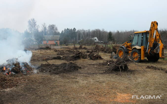 Расчистка участка - спил, корчевка, демонтаж, обработка почвы ...