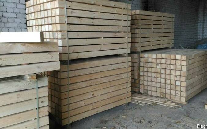 Обрезной пиломатериал сосна брус (синева 5-15%) L 1.8-6.0 М