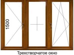 Окна деревянные из бруса 78х78 мм (массив сращенный)