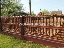 Покраска бетонных заборов