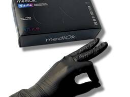 Перчатки нитриловые Mediok, 50 пар, цвет: Черный