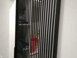 Перегородка в стиле лофт с плавным ходом(наличие доводчика), со стеклом и без