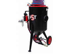 Пескоструйный аппарат напорного типа с фильтром, КПДУ и рукавом TWIN 20 м PST-250-3