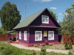 Покраска деревянного дома Скидель под ключ