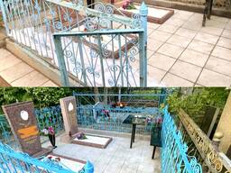 Покраска оград на кладбище Минск, Витебск