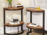 Полукруглый приставной столик Rustic&amp;Black 2 - фото 1
