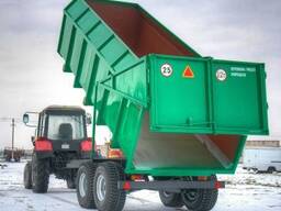 Полуприцеп тракторный самосвальный щеповоз 12тн, 21куб (Собственное производство)