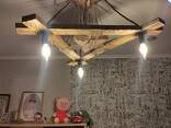 Потолочный светильник из натурального дерева - фото 3