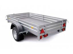 Прицеп для легковых автомобилей МЗСА (2.45x1.23) Самосвальный, борта 470мм с тентом и. ..