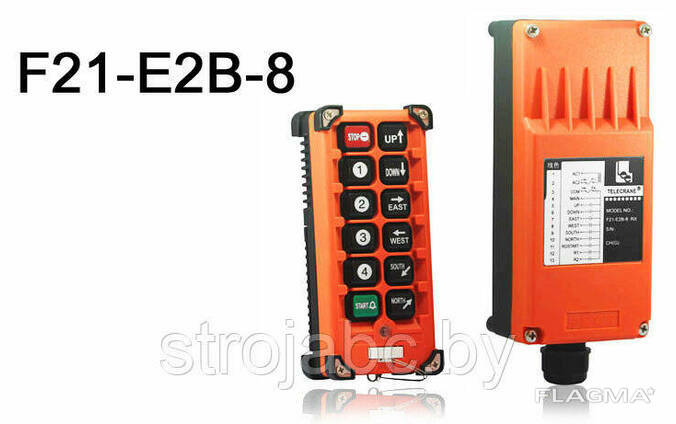 Радиоуправление Telecrane F21-E2B-8 (8 кнопок 1 скорость)