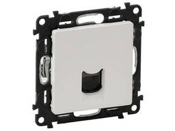 Розетка 1-ая телефонная 1хRJ 11 4 конт. (скрытая) белая, Valena Life, Legrand (Valena. ..