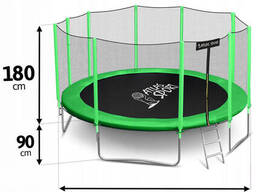 С внешней сеткой Atlas Sport Батут Atlas Sport 465 см (15ft) Basic Green
