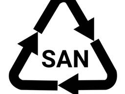 SAN (САН) пластик вторичный в дробленом виде бесцветный