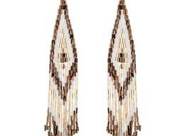 Серьги из бисера «Дождик» 18 см MZZ69S