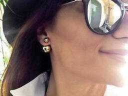 Серьги-пусеты Диор шарики. Mise en Dior (разные цвета)