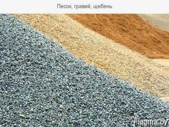 Щебень, Гравий (мытый), Галька, Песок, Чернозем, Вывоз мусор