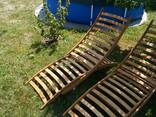 Шезлонг деревянный для дачи, бани, комнаты отдыха. Шезлонги деревянные - фото 2