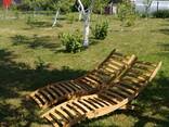 Шезлонг деревянный для дачи, бани, комнаты отдыха. Шезлонги деревянные - фото 3