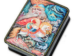 Шкатулка в технике декупаж «Бой Руслана с головой» 10х8х3,5 9E6H7S