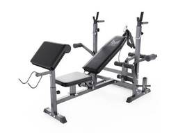 Скамья со стойками под штангу DFC Gyronetics GN008 (с партой для бицепса)