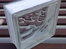 Стеклоблок бесцветный Волна