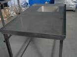 Стол разделочный с ванной и крюками (всё из нерж стали) - фото 1