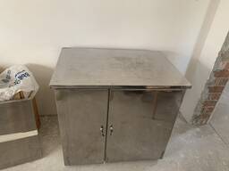 Стол с полкой из нерж. ст. Б/у