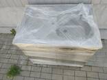 Стол тумбочка с мойкой 400*400*250 из нержавейки, двери распашные нерж сталь - фото 1