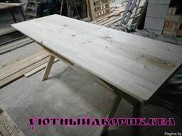 Столы из дерева для дачи, дома, деревни, беседки
