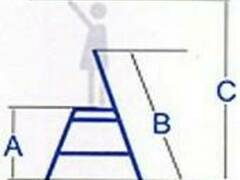 Стремянка 7 ступеней (H=143 см)