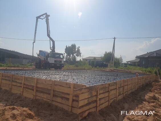 Заливка фундаментов. Устройство фундамента.