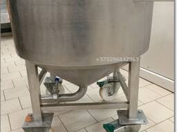 Тележка 200л из пищевой нерж стали для фарша, мяса и др пищ продуктов