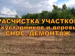 Выравнивание земельного участка. Расчистка участка.