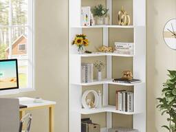 Угловой книжный шкаф ЛОФТ White