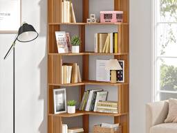 Угловой книжный шкаф ЛОФТ Wood Grain