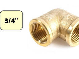 Угольник латунный 3/4" (ВР-ВР) General Fittings