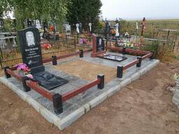 Укладка плитки на захоронении