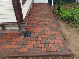 Укладка тротуарной плитки Старый город на готовое основание