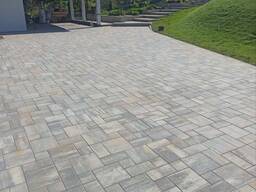 Укладка тротуарной плитки в Сморгони на готовое основание, круговая выкладка