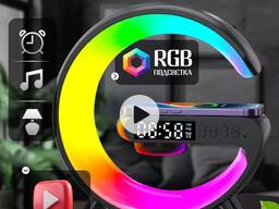 Умная колонка часы радио будильник Bluetooth зарядное устройство