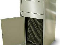 Урна для фудкорта из нержавеющ стали для заведений фастфуда