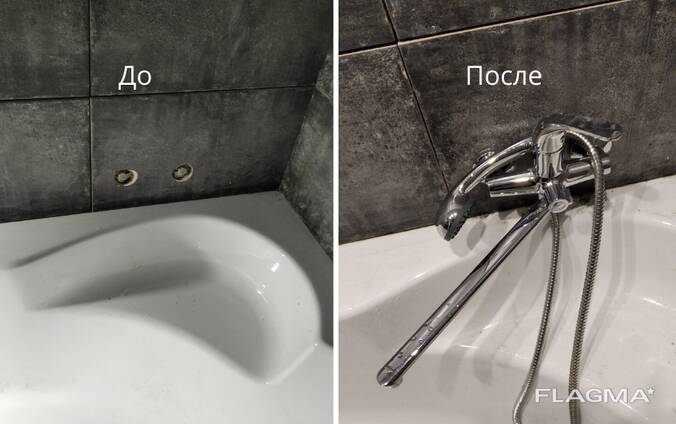 Установка смесителя