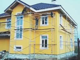 Утеплении фасада дома с нанесением декоративной штукатурки (Корник, Шуба, Короед)