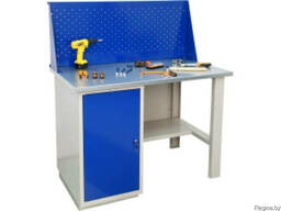 Верстак однотумбовый с экраном, двухтумбовый с выдвижным ящик