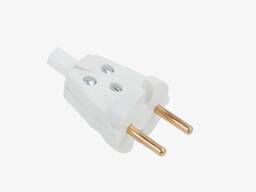 Вилка электрическая прямая 6А 220V разборная 1 шт