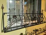 Ворота калитки навесы перило беседки козырьки кованные - фото 3