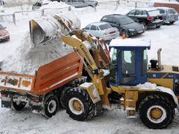 Вывоз снега самосвалом в Гомеле