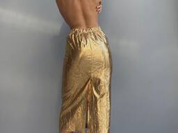 Юбка в стиле металлик