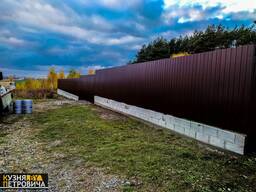 Забор из металлопрофиля под ключ !