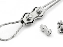 Зажим двойной для стального троса Ø 3 мм